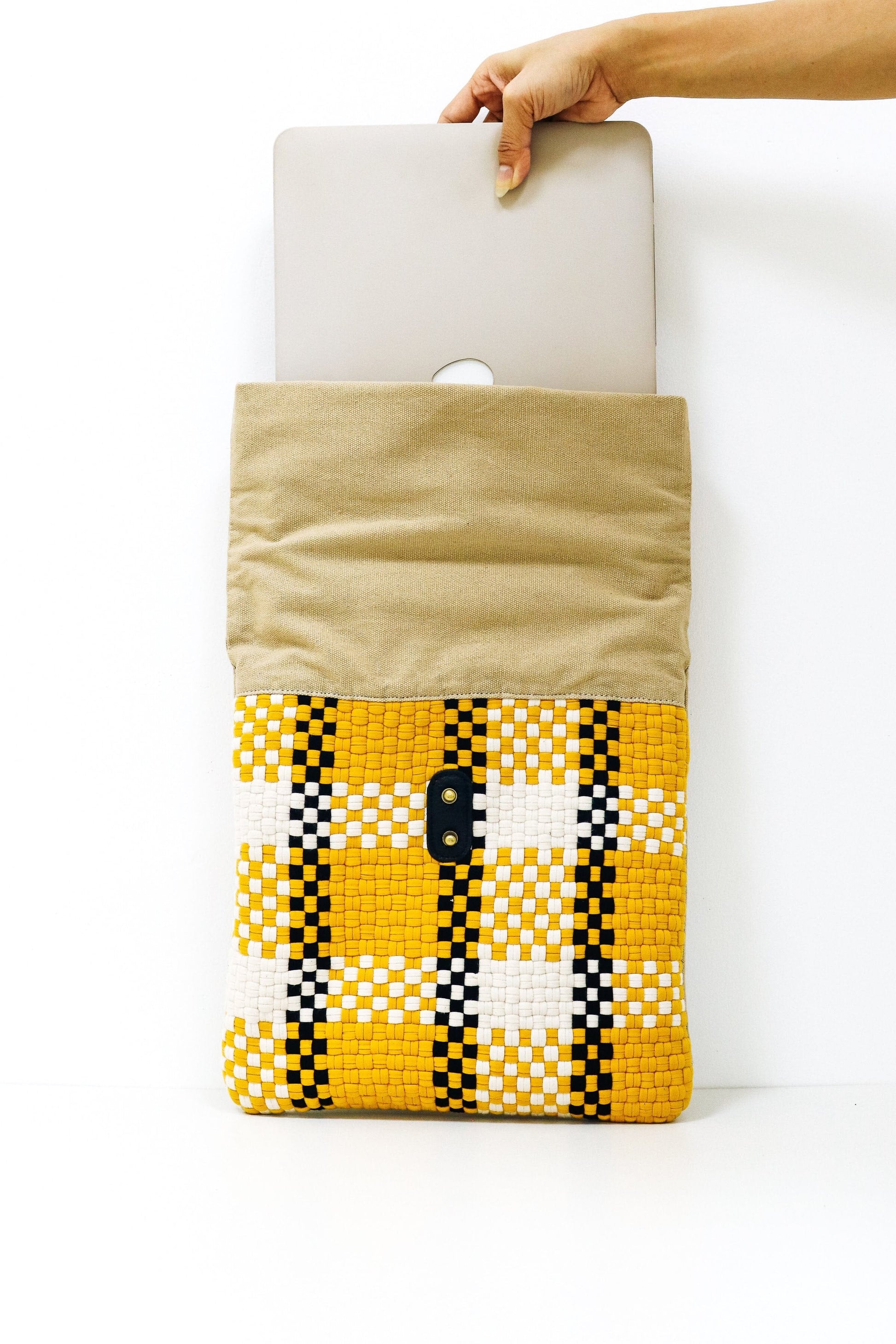 Charlie Laptop Sleeve Yellow Fashion Rags2Riches