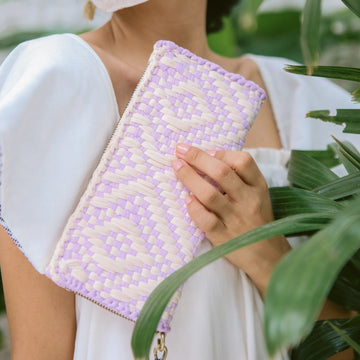 Cheska Wallet with Wristlet Lilac Diamond [Weddings]