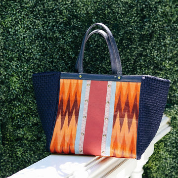 Mercado Carry-all T'nalak Navy Fashion Rags2Riches