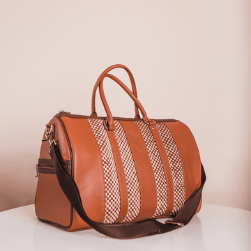 The Platinum Travel Globetrotter Duffle in Tan