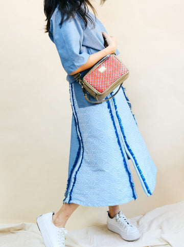 4-Way A-Line Skirt Chambray & Binetwagan Fashion Rags2Riches