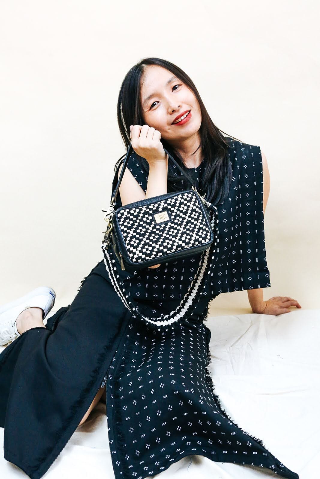 Bento Diamond Black & Beige Fashion Rags2Riches