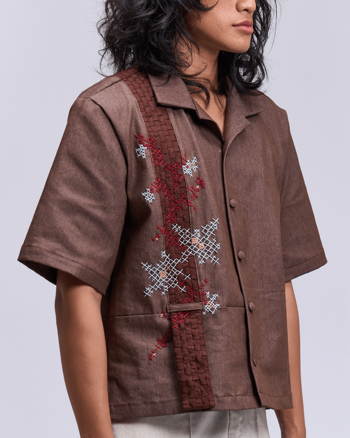 Hardin Polo Dark Brown Denim Fashion Rags2Riches