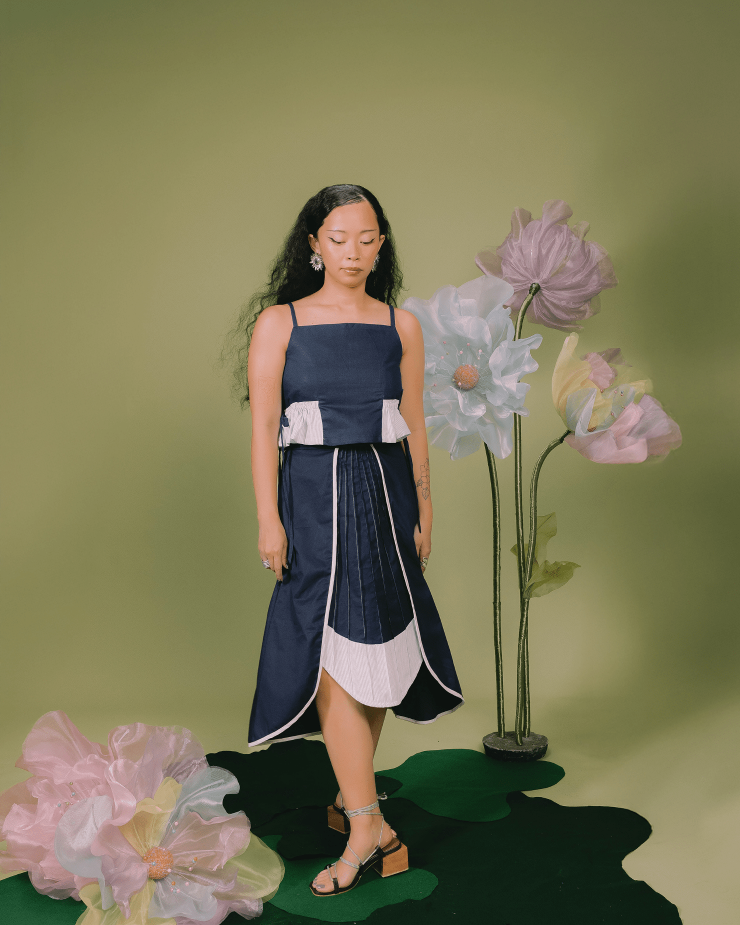 Kahit Saan Skirt Navy Fashion Rags2Riches
