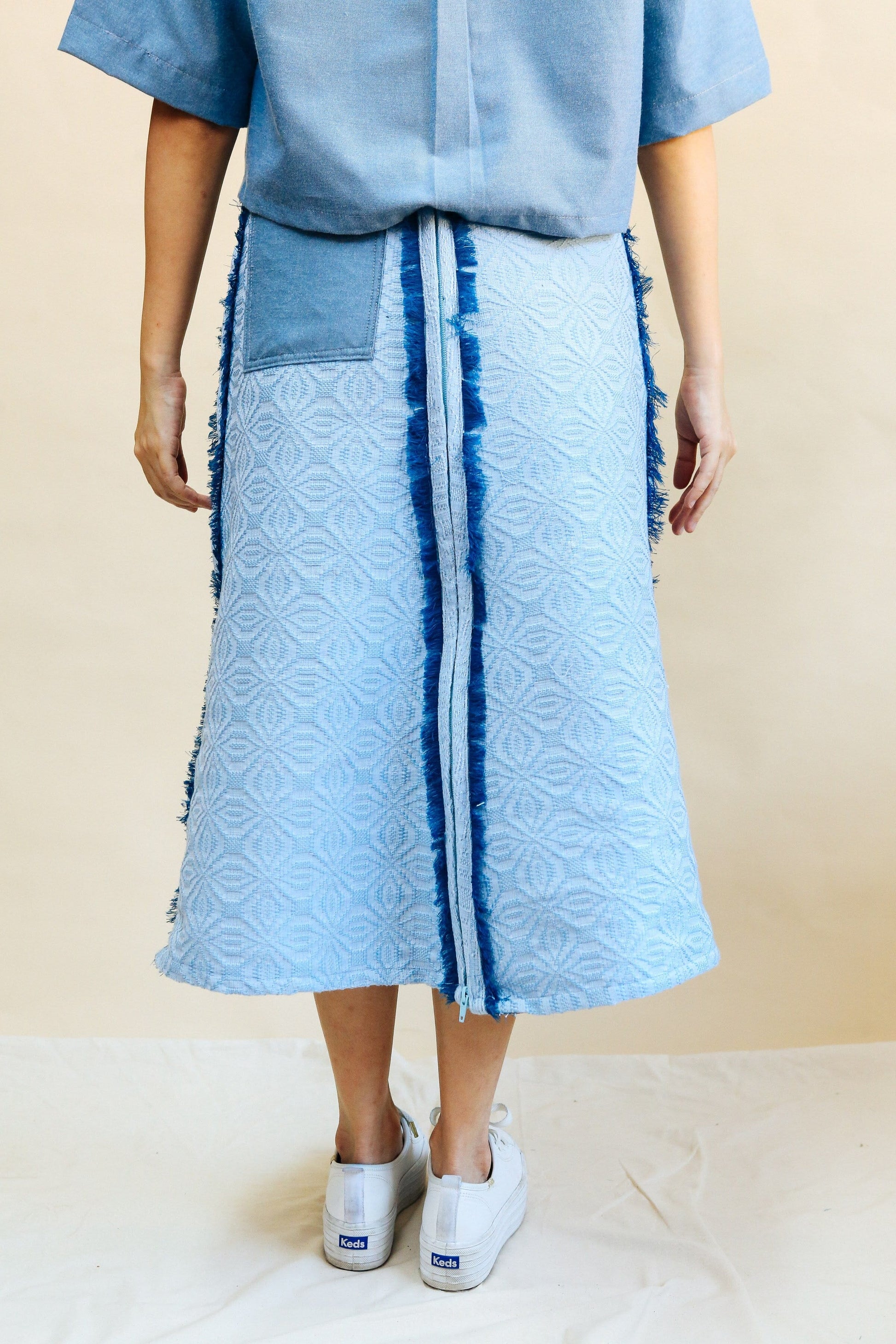 [Ready Today] 4-Way A-Line Skirt Chambray & Binetwagan Fashion Rags2Riches