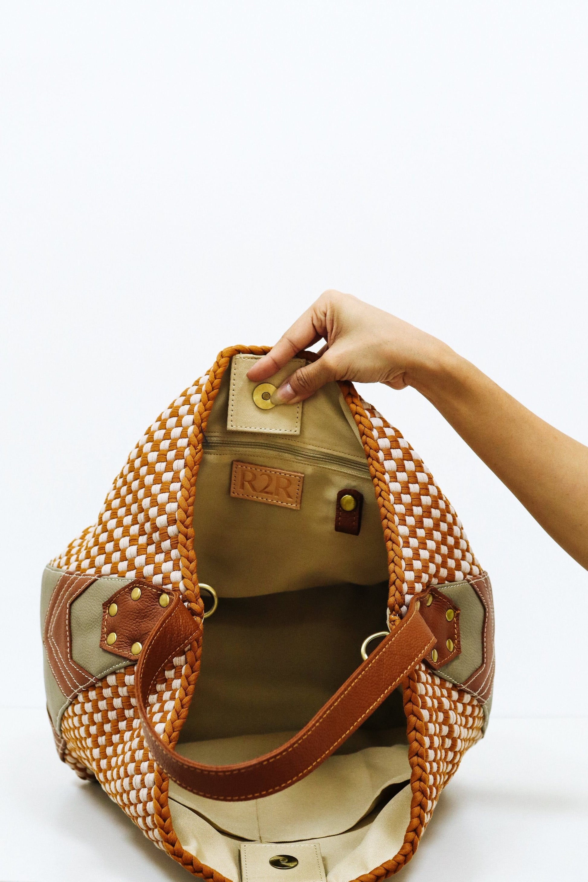 [Ready Today] Buslo Medley Leather Patchwork Tan Fashion Rags2Riches