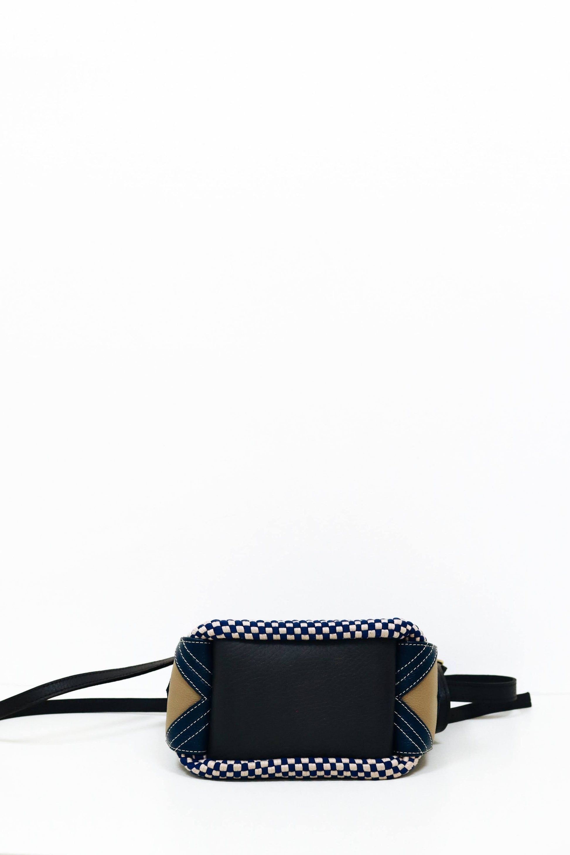 [Ready Today] Buslo Micro Medley Leather Patchwork Navy Fashion Rags2Riches