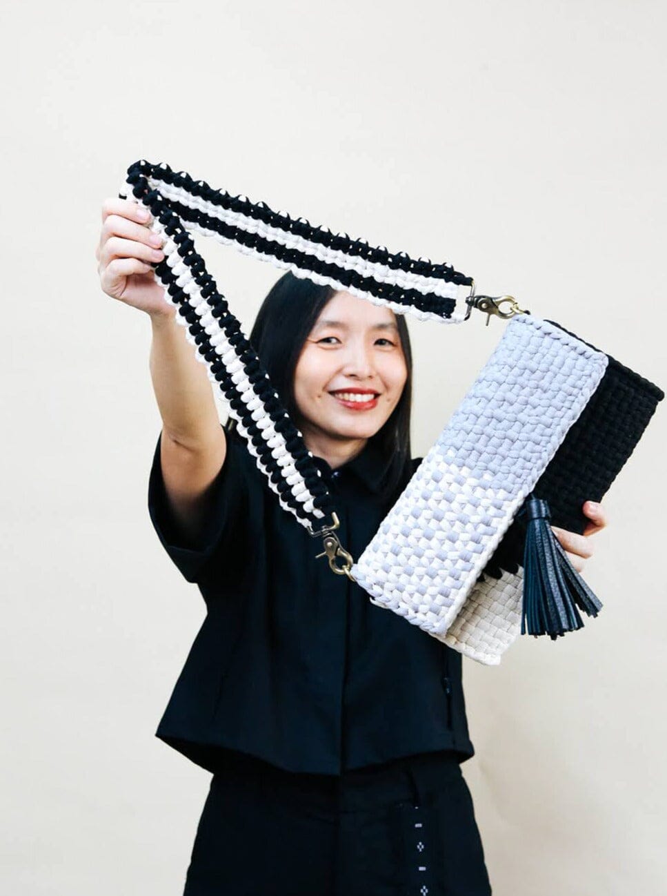 [Ready Today] Estelle Clutch Grayscale Fashion Rags2Riches