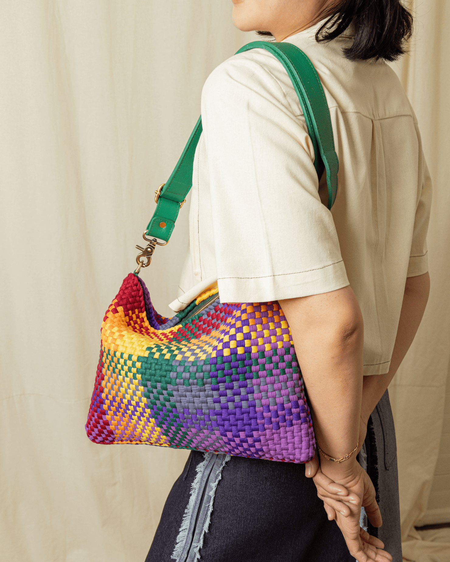 [Ready Today] Fortune Cookie Mini Hobo Blocks Rainbow Fashion Rags2Riches