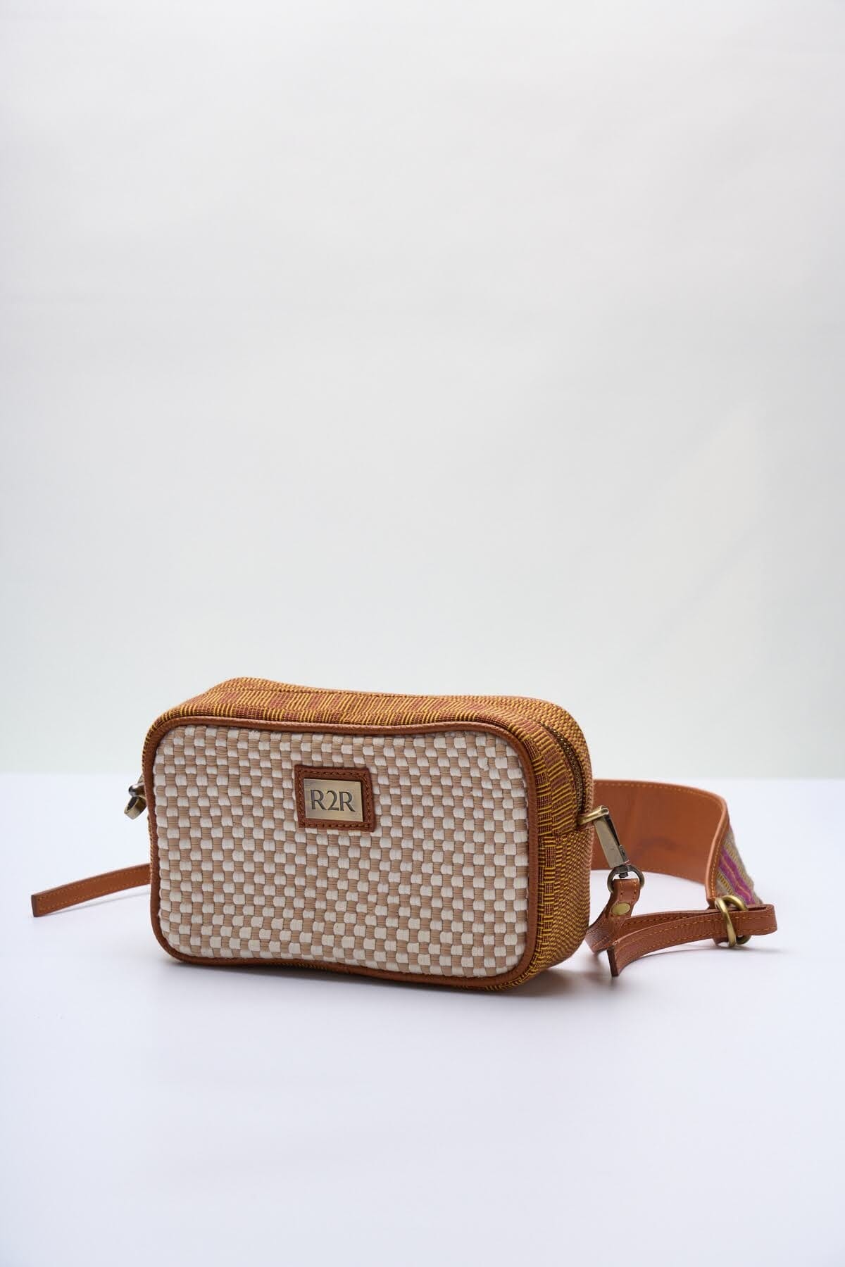 [Ready Today] Kamara Crossbody Tan & Beige Checkerboard Fashion Rags2Riches