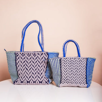 [Ready Today] Multi Weave Tote Large Aurora