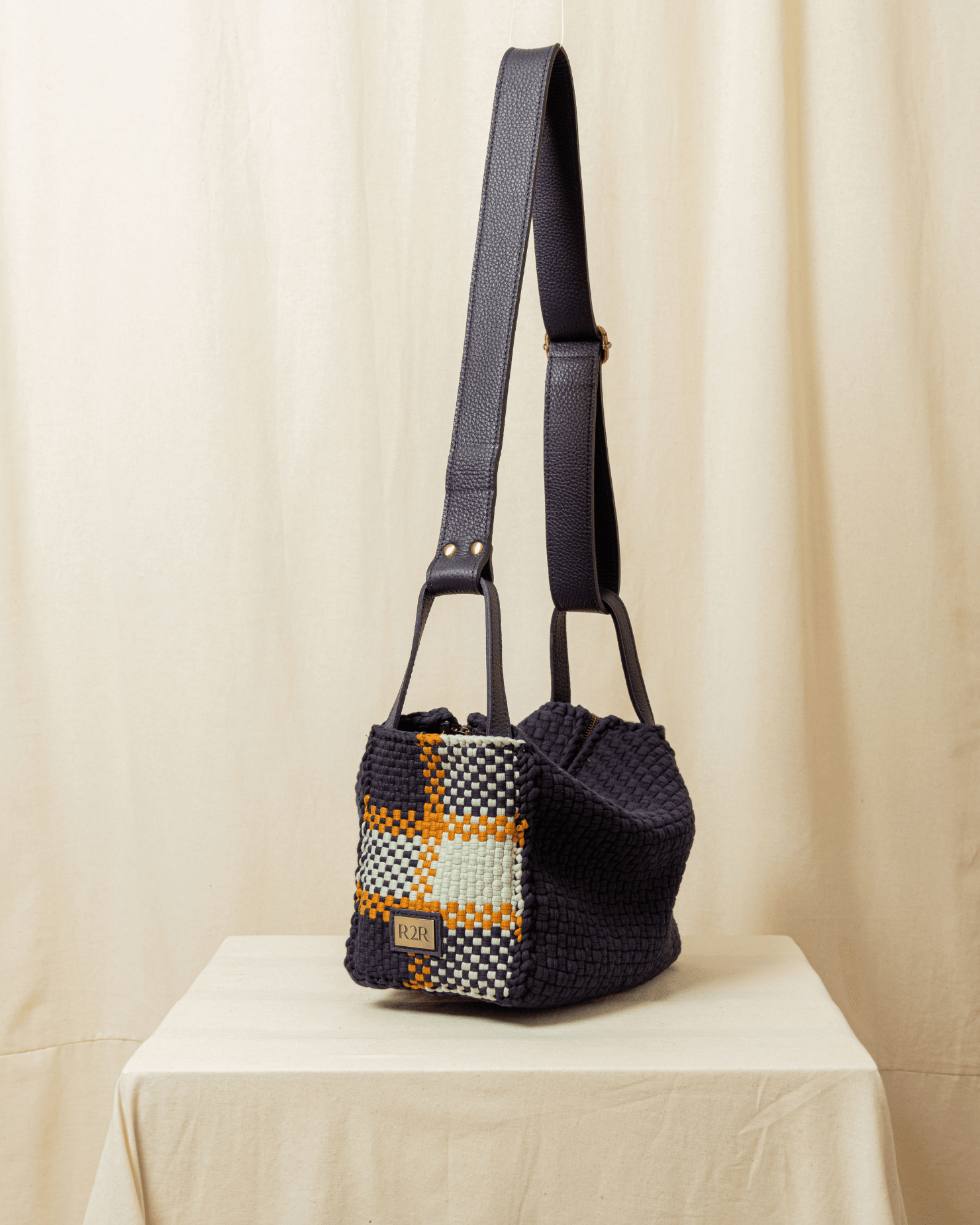 [Ready Today] Swing Satchel Navy Fashion Rags2Riches