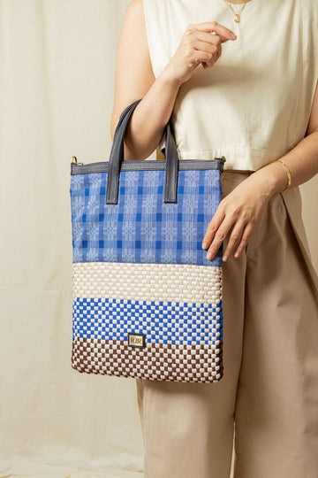 [SAMPLE] Two-Way Fold Over Bag Navy Fashion Rags2Riches