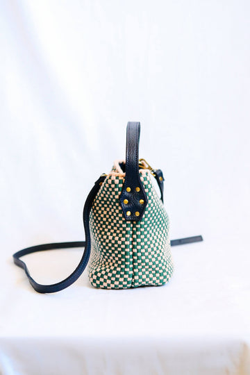 Buslo Micro Checkerboard Emerald & Blush Fashion Rags2Riches