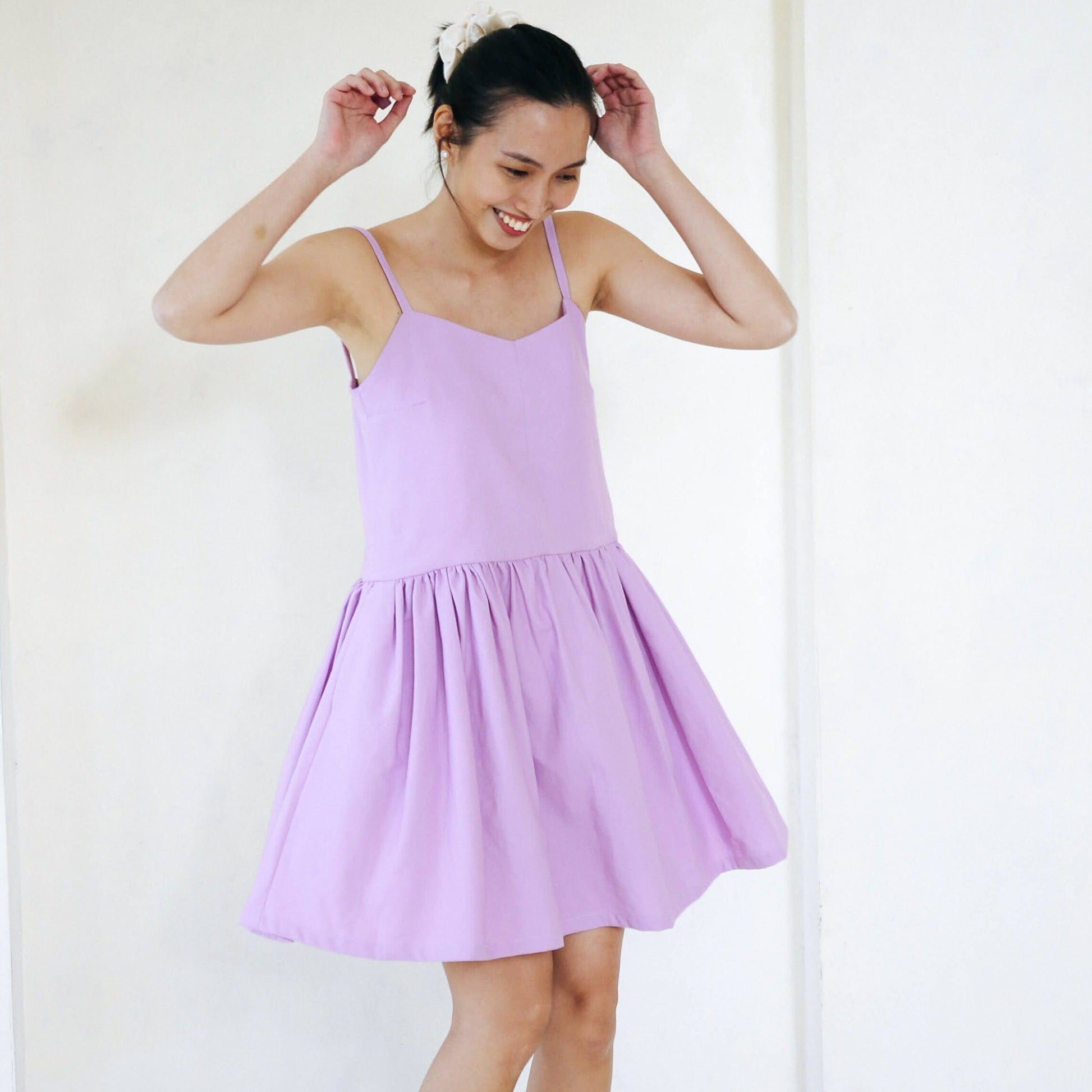 Drop Waist Dress (Mini) Lavender Fashion Rags2Riches