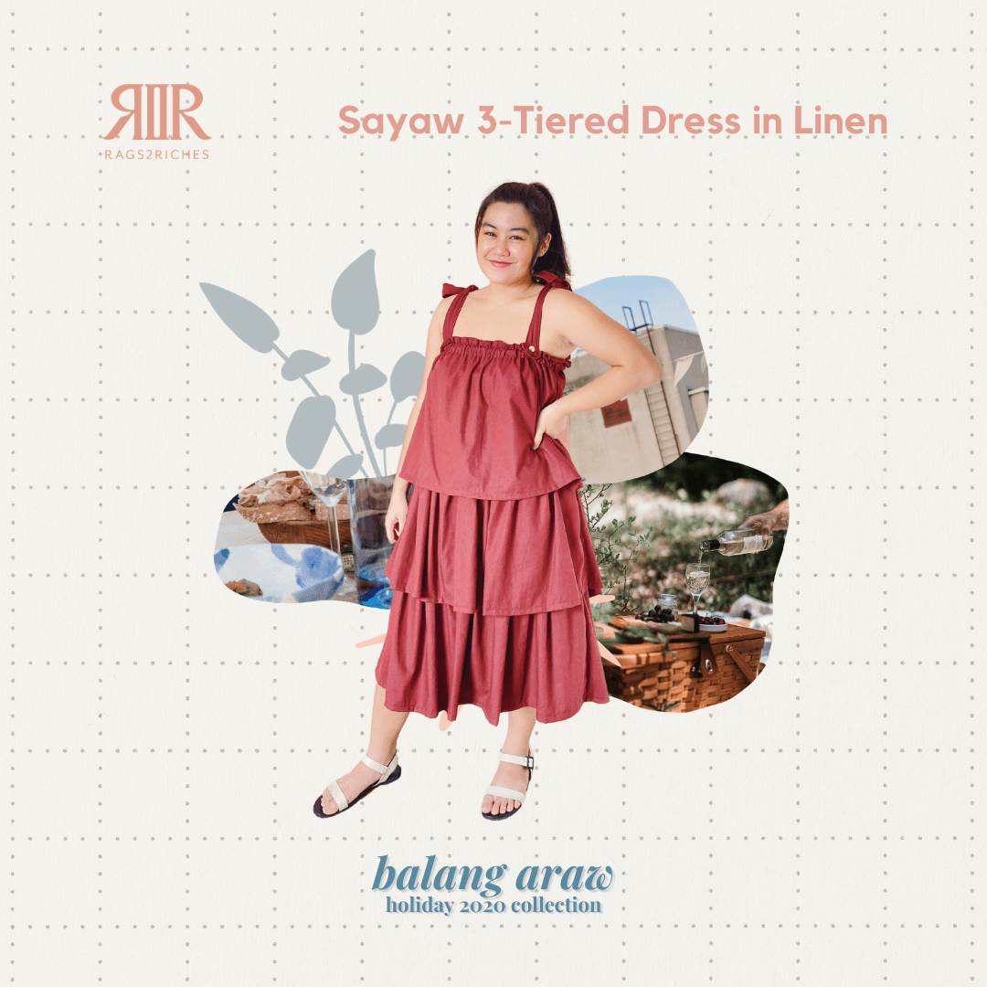 Sayaw 3-Tiered Dress in Binakol Fashion Rags2Riches
