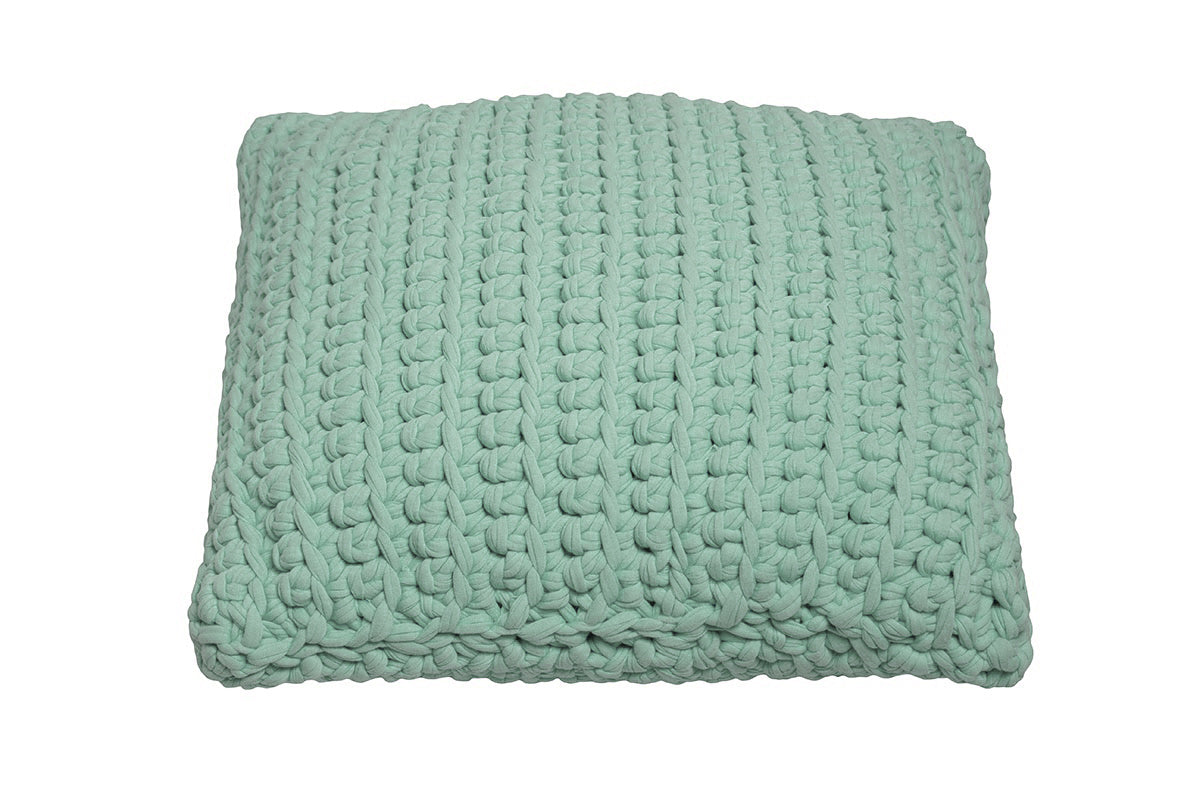 Suman Square Pouf Peppermint Home Rags2Riches