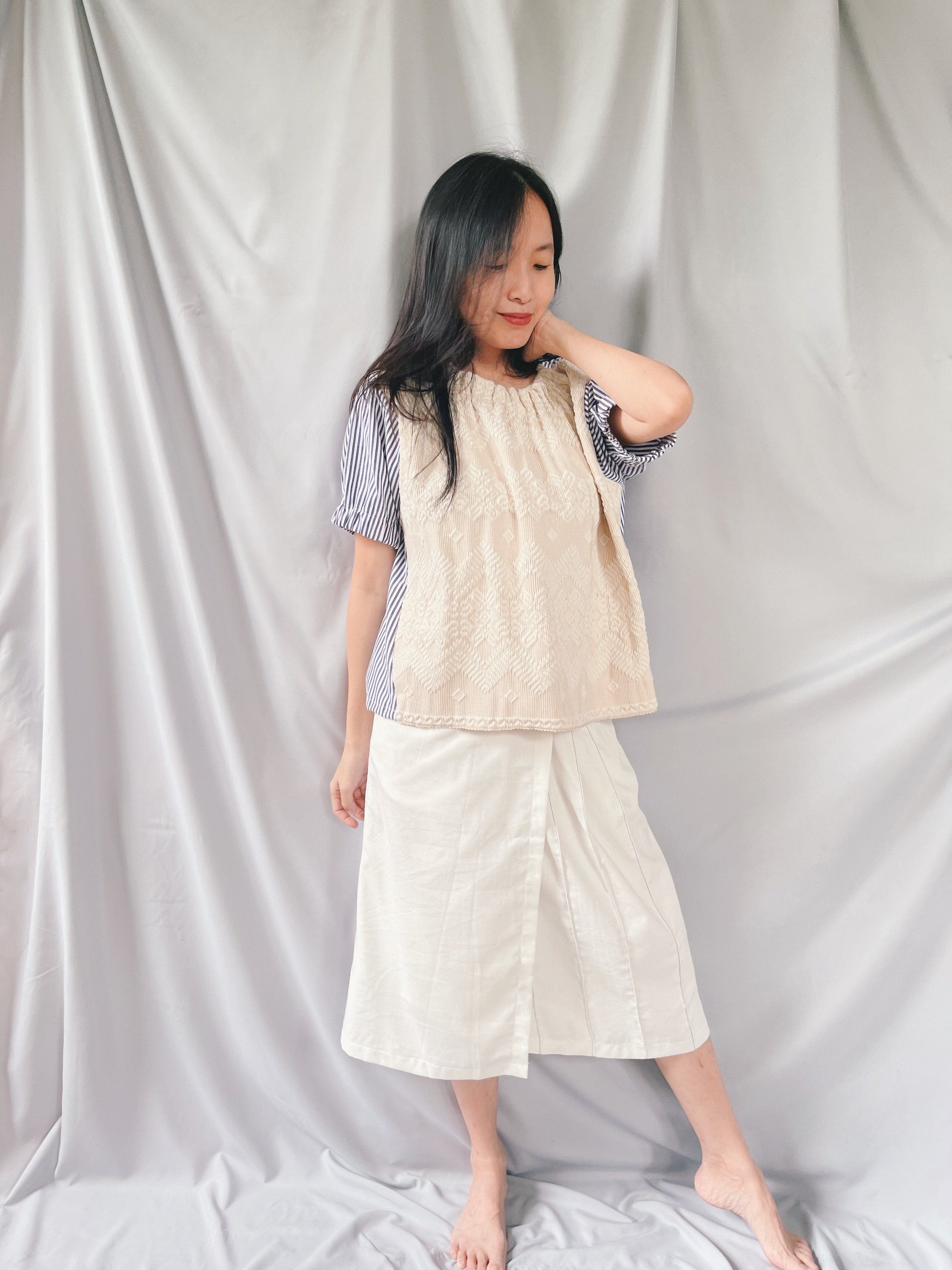 Tanghali Blouse in Beige Fashion Rags2Riches