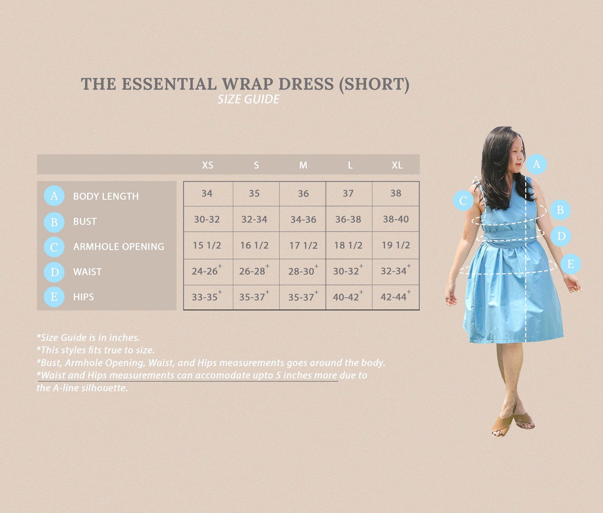 The Essential Wrap Dress (Short) Chambray Blue Fashion Rags2Riches