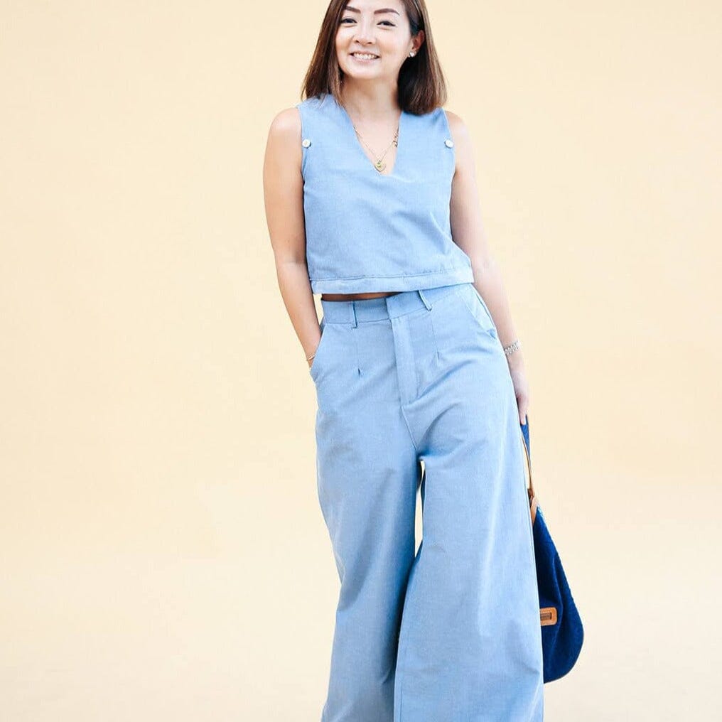 The Palazzo Pants Chambray Fashion Rags2Riches