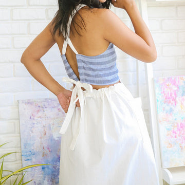 [SAMPLE] The Pinafore Top White