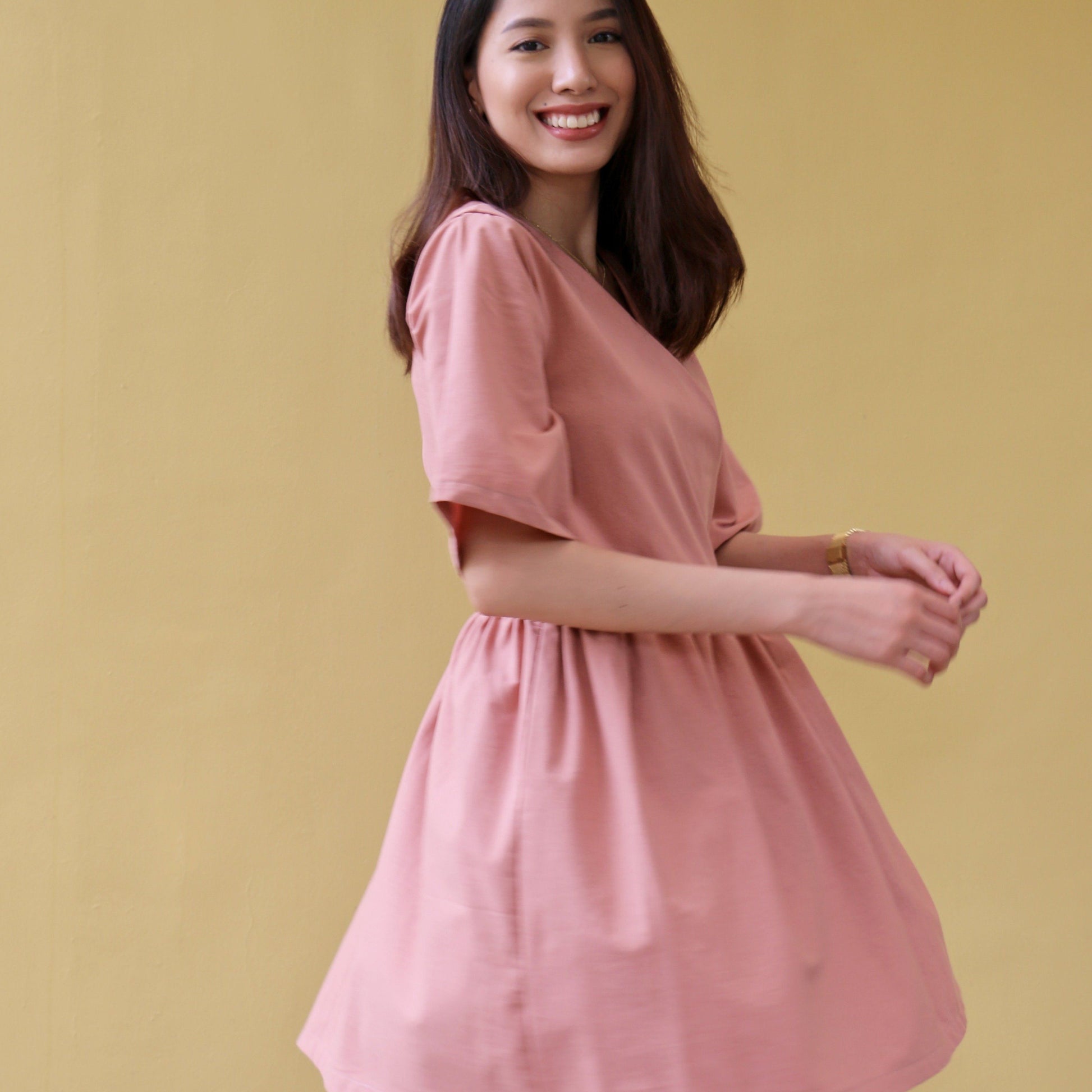 The Relaxed Wrap Dress Purposeful Pink Fashion Rags2Riches