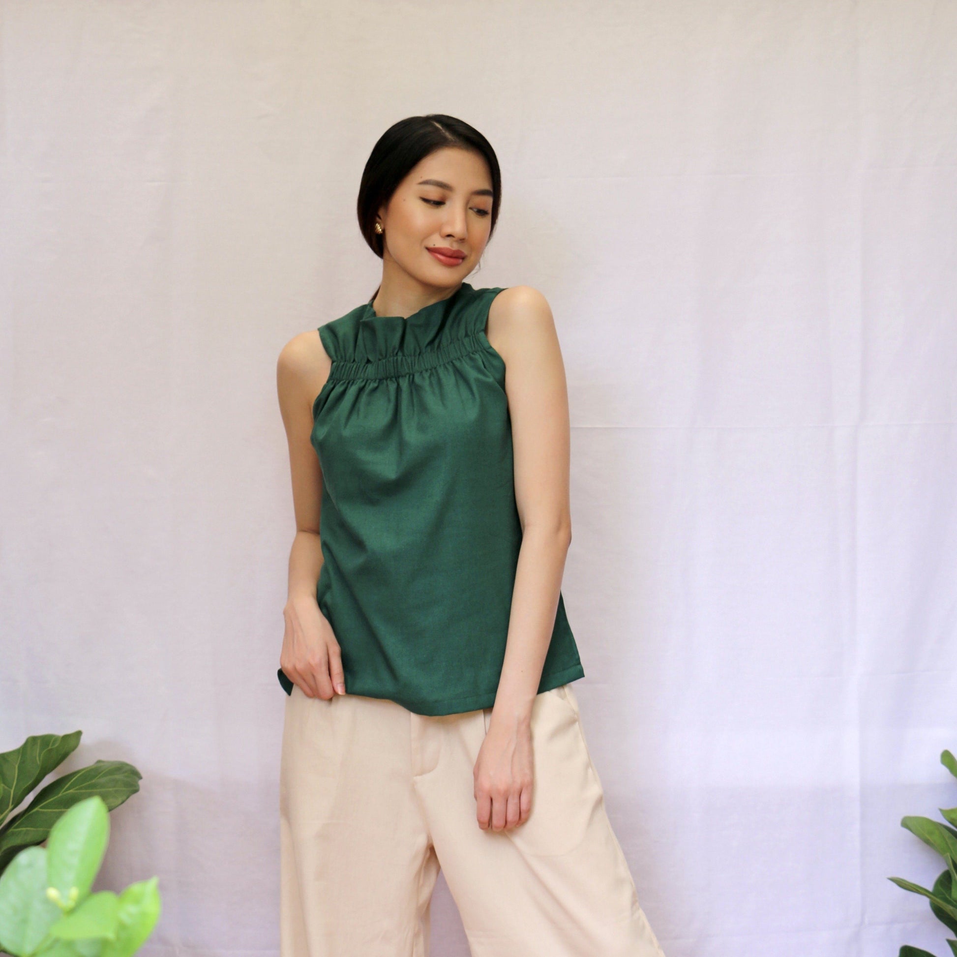 The Shirred Tunic Emerald Fashion Rags2Riches