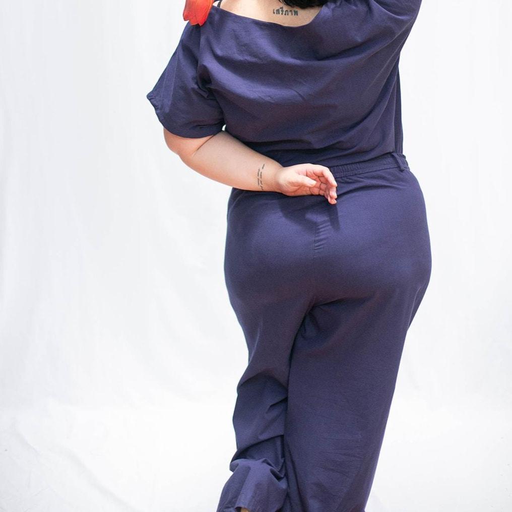 The Wide Pleated Trousers Navy Fashion Rags2Riches