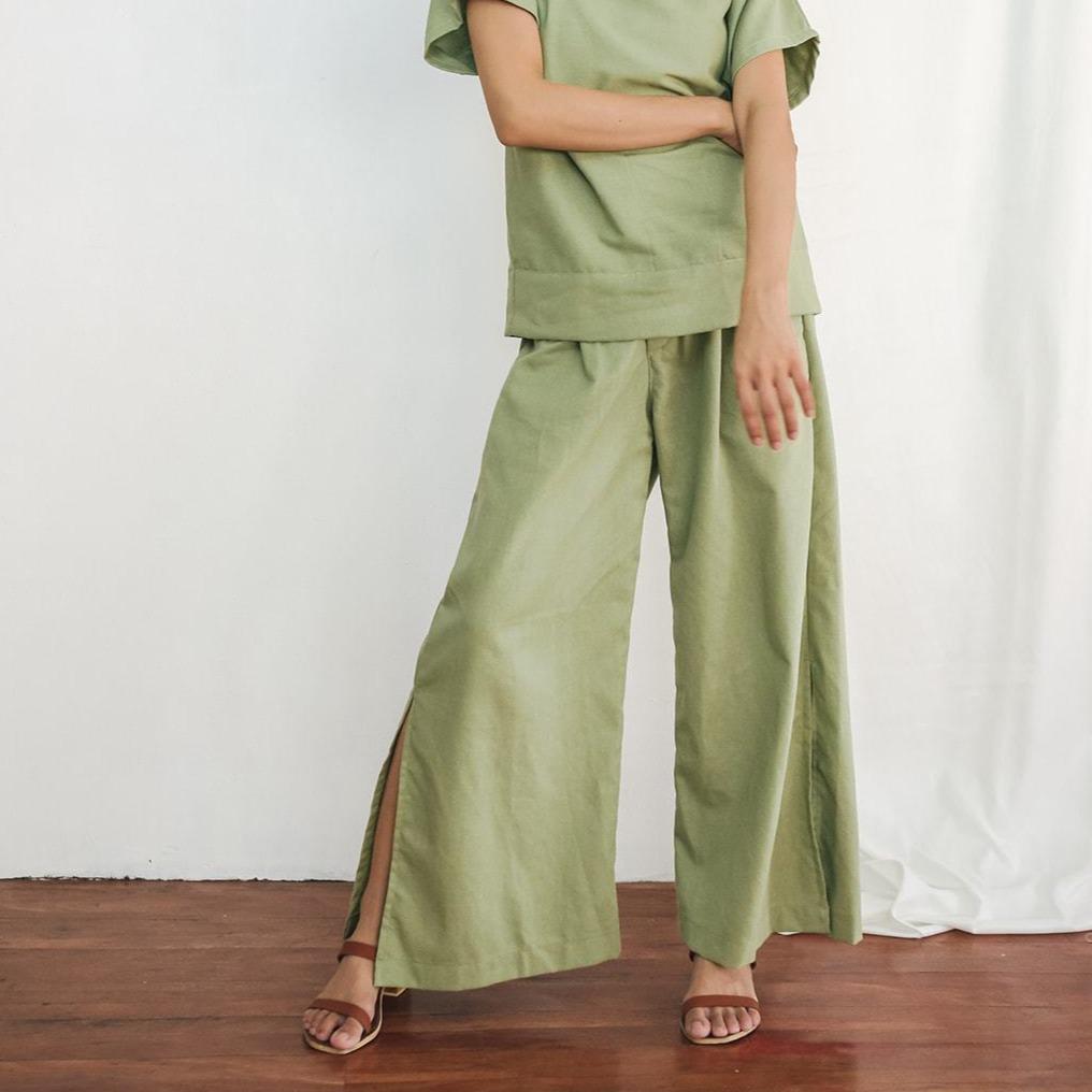 The Wide Pleated Trousers Sage Fashion Rags2Riches