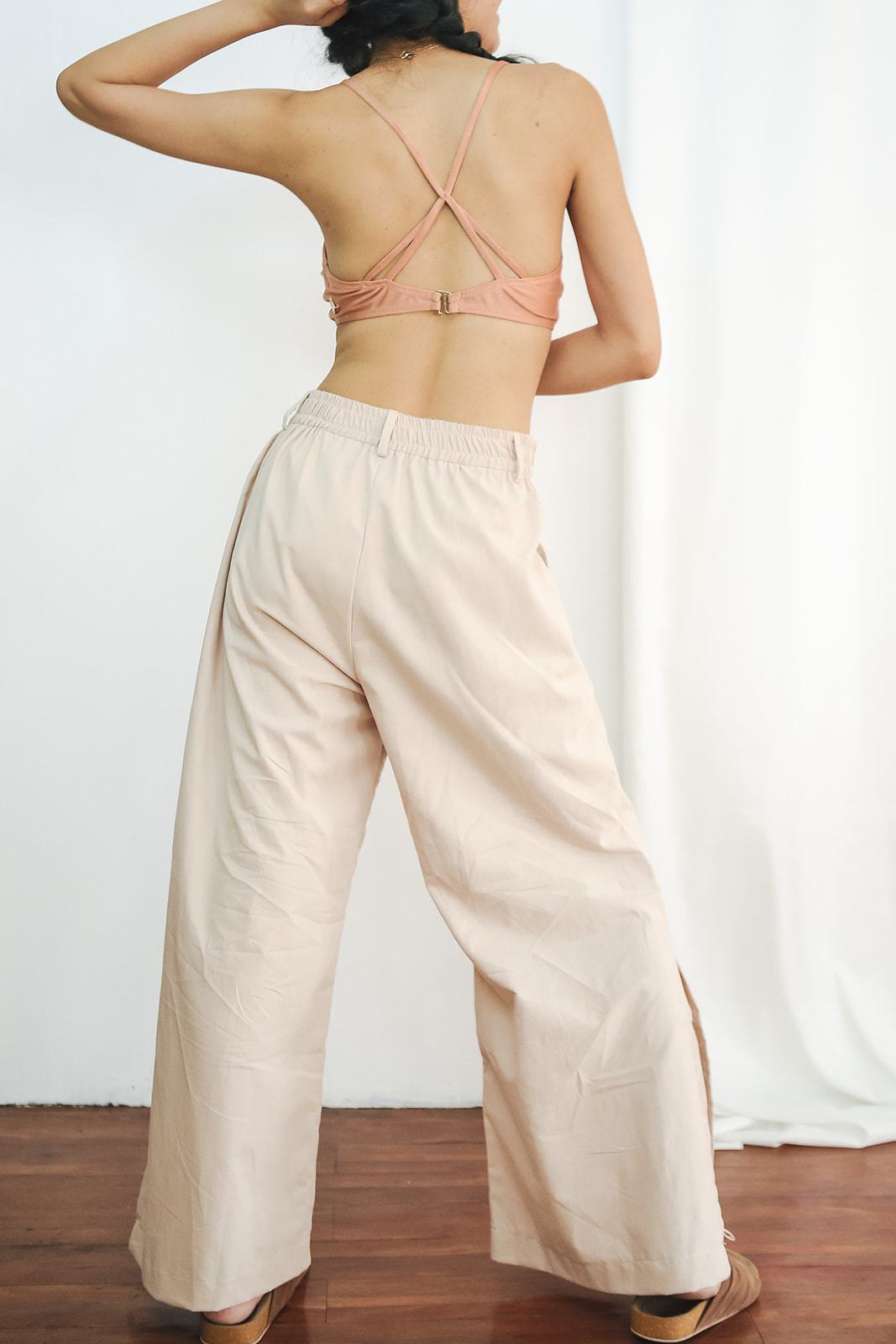 The Wide Pleated Trousers Sand Fashion Rags2Riches